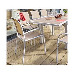 Avis Hesperide Lot de 4 fauteuils Piazza - Lin/blanc