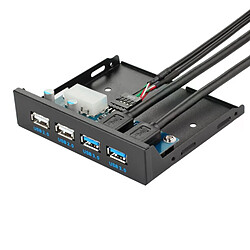 Panneau HUB USB 4 ports - Avant Bureau