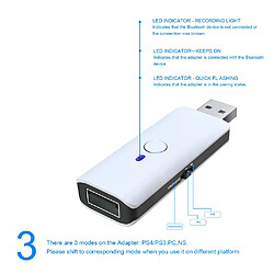Avis Adaptateur USB sans fil pour manette de jeu PS5/PS4/NS/PC/P3
