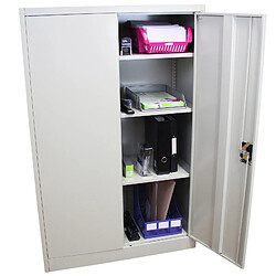 Monstershop Armoire de Classement Métallique en Acier Gris Clair 140 cm