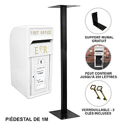 Monstershop Boîte aux Lettres Mariage avec Support - Blanche