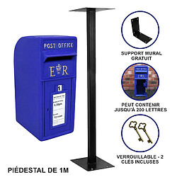 Monstershop Boîte Royal Mail avec Support - Bleue
