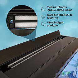 Avis Monstershop Aquarium à bords Noir avec Meuble NOIR et Gravier Blanc