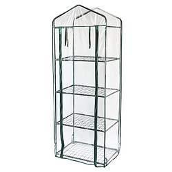 Monstershop Mini Serre à 4 étagère avec Couverture en PVC
