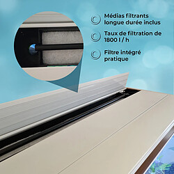 Avis Monstershop Aquarium à bords Blanc et Noisette avec Meuble de Support Blanc