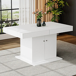 Merax Table à manger extensible - Blanc - Reconditionné