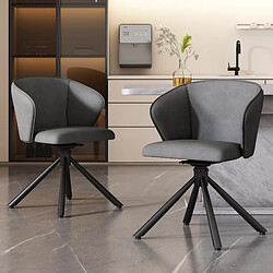 Merax Lot de 2 chaises pivotantes - Gris - Reconditionné