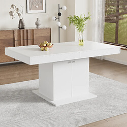 Merax Table à manger extensible - Blanc pas cher