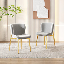 Merax Chaise velours set de 2 - Gris