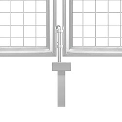 Avis vidaXL Portillon acier 350x75 cm - Argenté