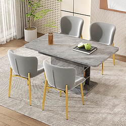 Merax Lot de 2 chaises en velours - Gris - Reconditionné