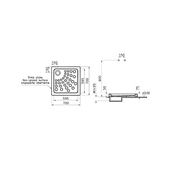 VITRA Arkitekt - Receveur de douche 70x70 cm - Blanc