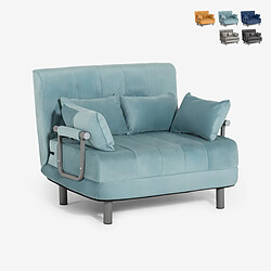 LE ROI DU RELAX Fauteuil-lit Deborah Twin Lux - Turquoise