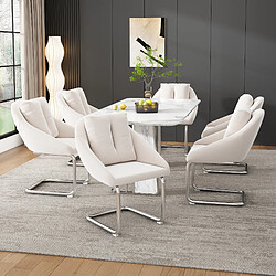 Avis Merax Lot de 2 fauteuils pivotants - Beige