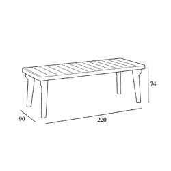 Bica table de jardin extensible - Noir pas cher