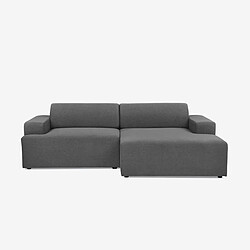 Modus sofà canapé droit Toliman - Gris foncé