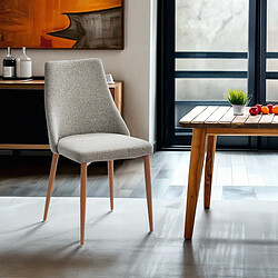 Ahd Amazing Home Design AHD Chaise Sirka Rembourrée - Gris Clair