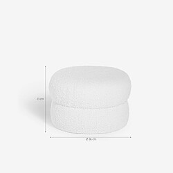 Ahd amazing home design pouf tissu - Blanc pas cher