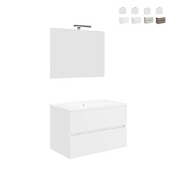 Arati bath and shower Meuble salle de bain suspendu - Blanc