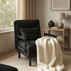LE ROI DU RELAX Fauteuil convertible Deborah - Noir