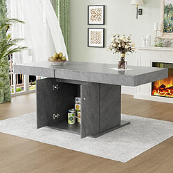 Avis Merax Table à manger extensible - Gris béton