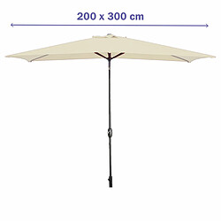 Marbueno Parasol rectangulaire - Beige