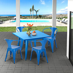 Ahd amazing home design Table industrielle Dynamite - Bleu