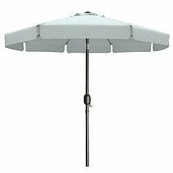 Marbueno Parasol rond acier - Blanc