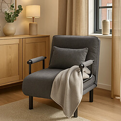 LE ROI DU RELAX Fauteuil convertible Deborah - Gris