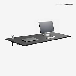 Ahd Amazing Home Design Plateau bureau repliable a mur 140x60cm Jeremy+ - Noir