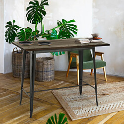 Ahd Amazing Home Design Table à manger Catal Brush - Noir