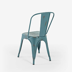 Ahd Amazing Home Design Ahd Amazing Chaise Steel Old - Bleu pas cher