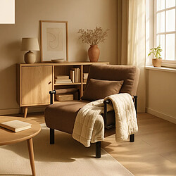 LE ROI DU RELAX Fauteuil convertible Deborah - Marron