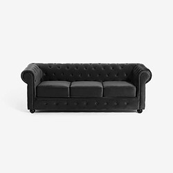 Modus sofà Canapé droit chesterfield 3 places - Bleu
