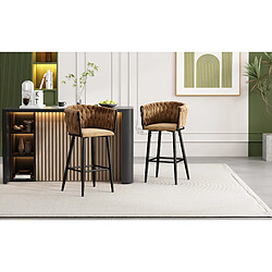 Merax lot de 2 chaises de salle à manger - Brun - Reconditionné