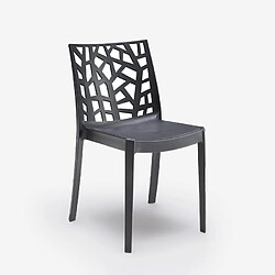 Bica chaise de jardin empilable - Noir