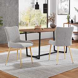 Merax Lot de 2 chaises lounge - Gris - Reconditionné