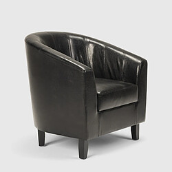 Ahd amazing home design Fauteuil club Seashell - Noir pas cher