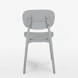 Ahd Amazing Home Design AHD Chaise Polypropylène Nantes - Gris Clair pas cher