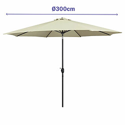 Marbueno Parasol rond - Beige