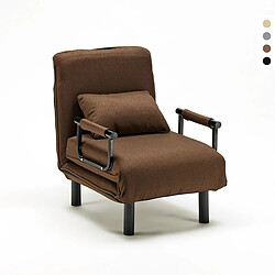 LE ROI DU RELAX Fauteuil convertible Deborah - Marron