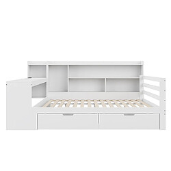 KOMHTOM Canapé-lit en bois massif - Blanc pas cher