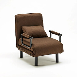 Avis LE ROI DU RELAX Fauteuil convertible Deborah - Marron