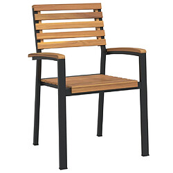 Avis vidaXL Chaises jardin empilables lot de 6