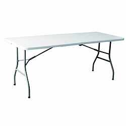Marbueno Table pliable Résine 180x74 - Blanc