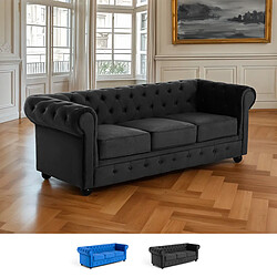 Modus sofà Canapé droit chesterfield 3 places - Bleu
