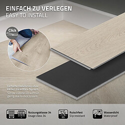 Avis ML-Design 1,56 m² Sol en vinyle click PVC épaisseur 4,2 mm chêne clair 20x lames stratifié