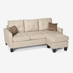 Modus Sofà Remissus Canapé d'angle 3 places avec méridienne - Beige