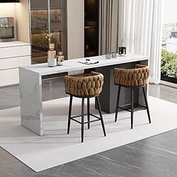 Merax lot de 2 chaises de salle à manger - Brun - Reconditionné