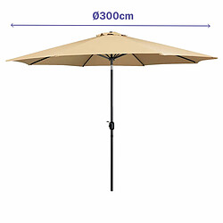 Marbueno Parasol rond de jardin - Marron